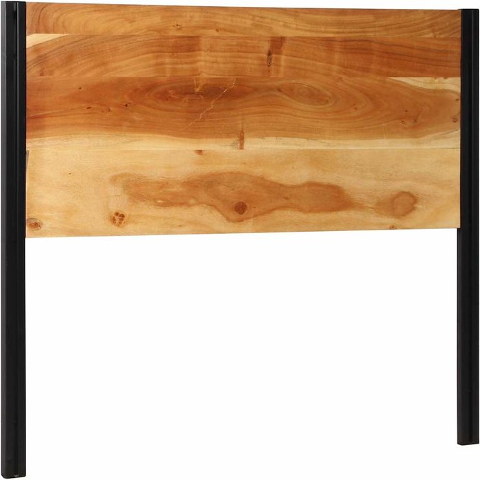 Cabecero 120 cm madera maciza acacia y hierro - comfortxl