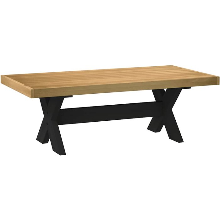 Mesa de centro noain patas en x madera maciza pino 120x60x40 cm vidaxl