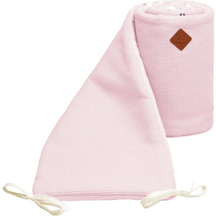 Protector de cuna reversible para bebé nido de abeja