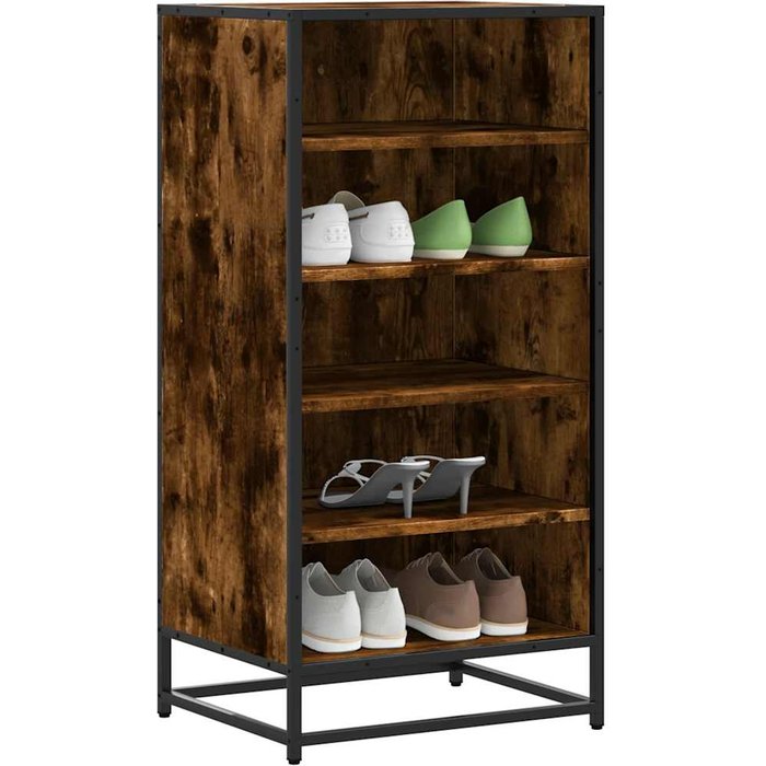 Zapatero roble ahumado 48x38x97,5 cm madera contrachapada