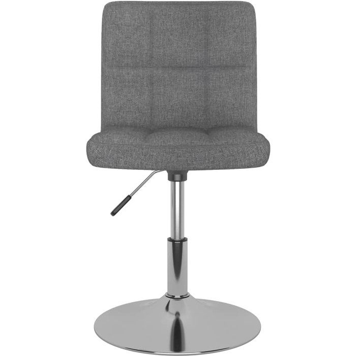 Silla de comedor giratoria tela gris claro