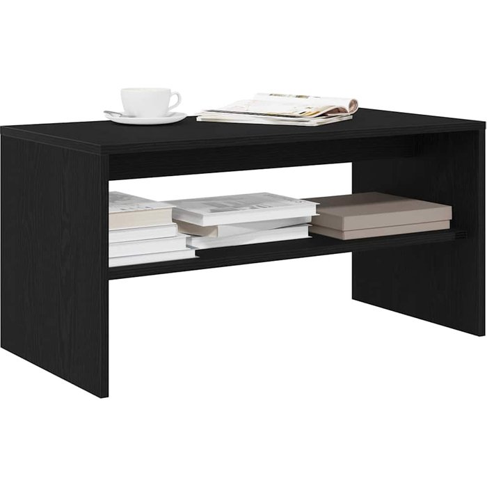 Mueble de tv de roble negro 80x40x40 cm madera de ingeniería