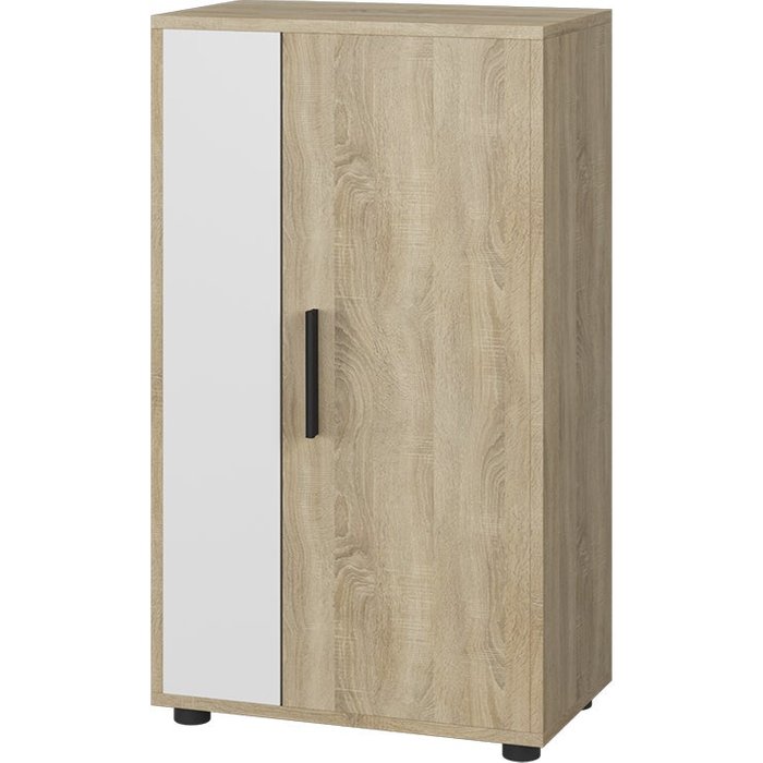 Vicco cómoda berno, sonoma/blanco, 50.1 x 87.3 cm con 2 compartimentos