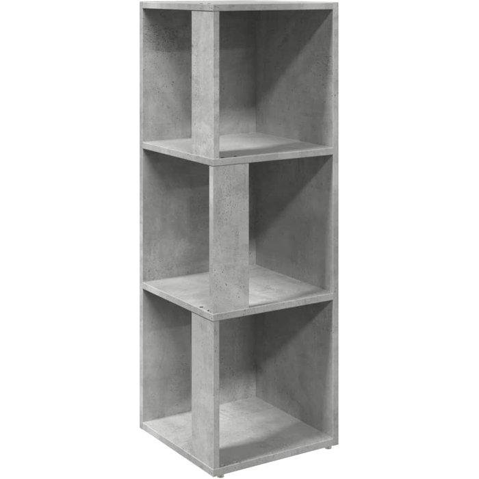 Mueble de esquina madera ingeniería gris hormigón 33x33x100 cm - comfortxl