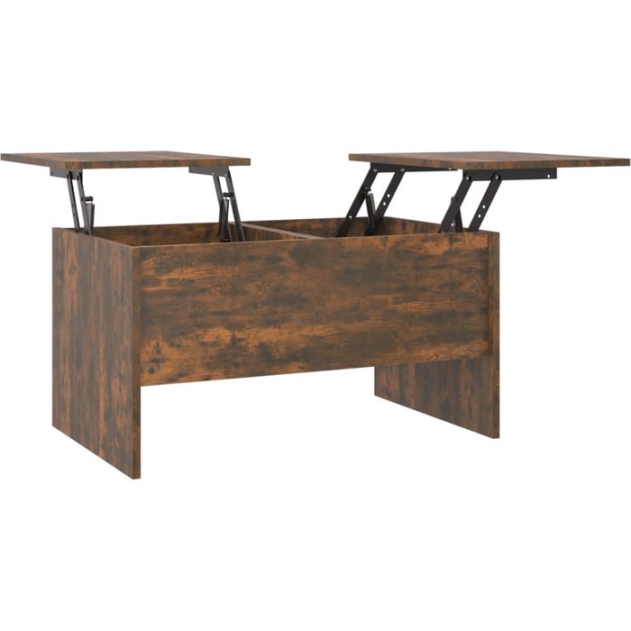 Mesa de centro madera de ingeniería roble ahumado 80x50x42,5 cm - comfortxl