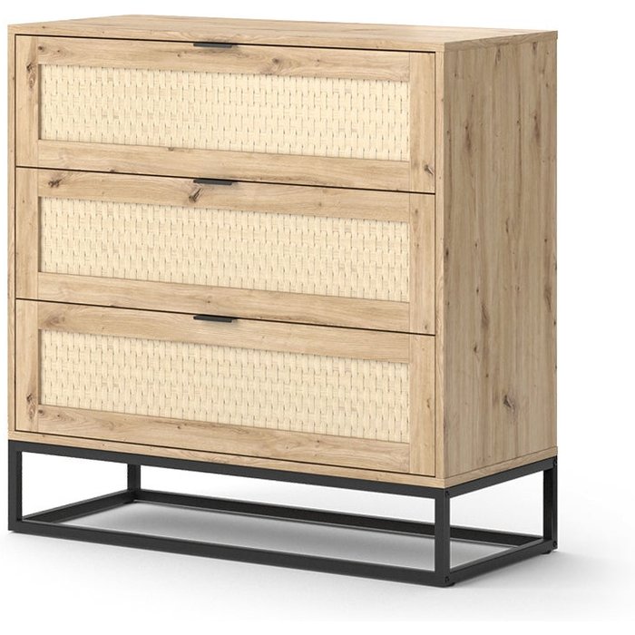 Vicco cómoda natal, marrón, 92 x 92.5 cm con 3x cajones