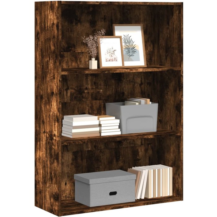 Maison exclusive - estantería madera de ingeniería roble ahumado 80x30x114 cm