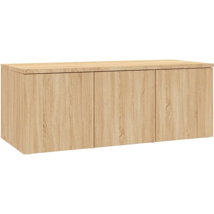 Mueble de tv madera contrachapada color roble 80x34x30 cm - comfortxl