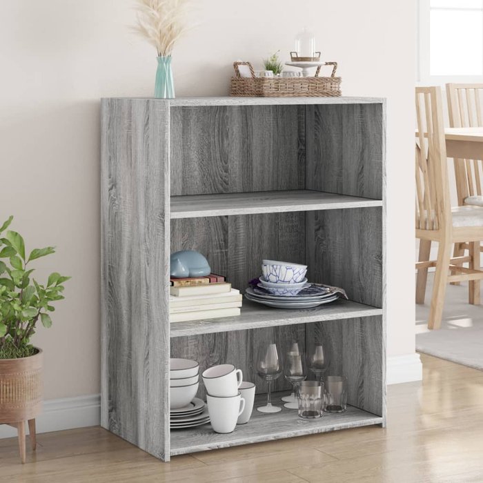 Vidaxl aparador de madera de ingeniería gris sonoma 70x41x93 cm