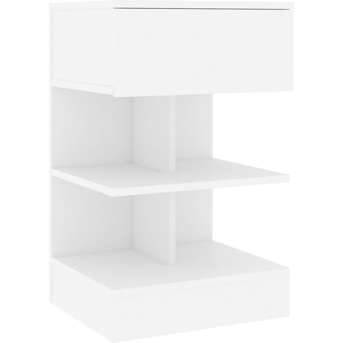 Mesita de noche aglomerado blanco 40x35x65 cm - comfortxl