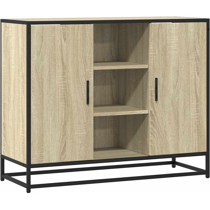 Aparador de madera de ingeniería roble sonoma 92x35x76 cm - comfortxl