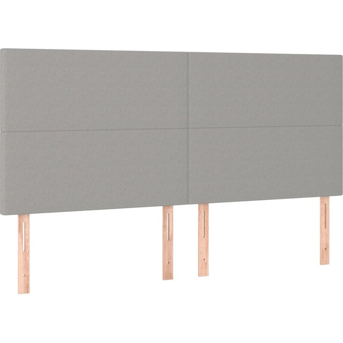 Cabecero de cama - mueble cabecero gris claro 160x5x118/128 cm de tela