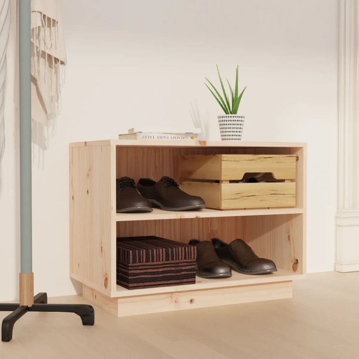 Zapatero de 60x34x45 cm. madera maciza de pino.