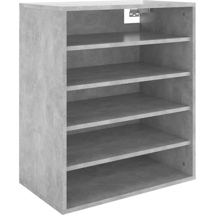 Mueble zapatero madera contrachapada gris hormigón 60x35x70 cm - comfortxl