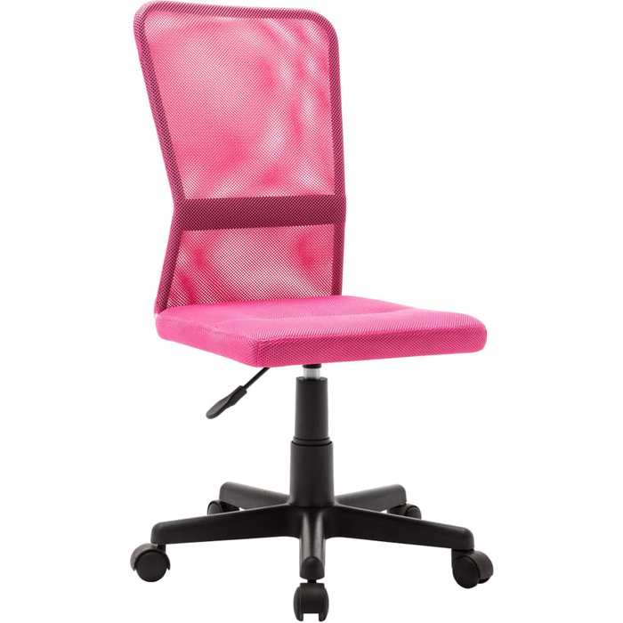 Silla de oficina rosa 44x52x100 cm tejido de malla