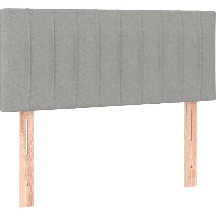 Cabecero cama - mueble cabecero de tela gris claro 90x5x78/88 cm