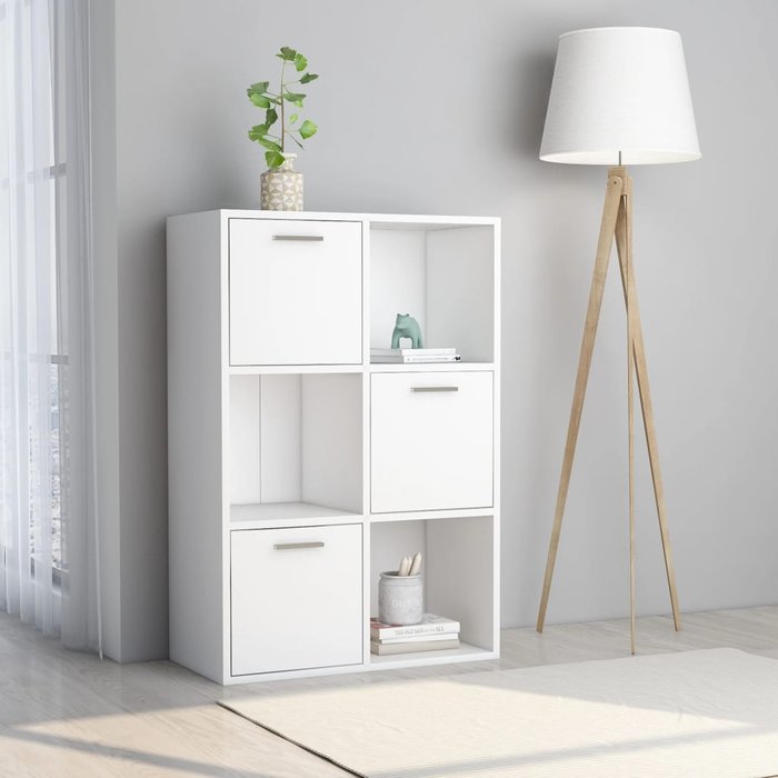 Armario de almacenamiento blanco, 60x29,5x90 cm, madera de ingeniería. - pangivo