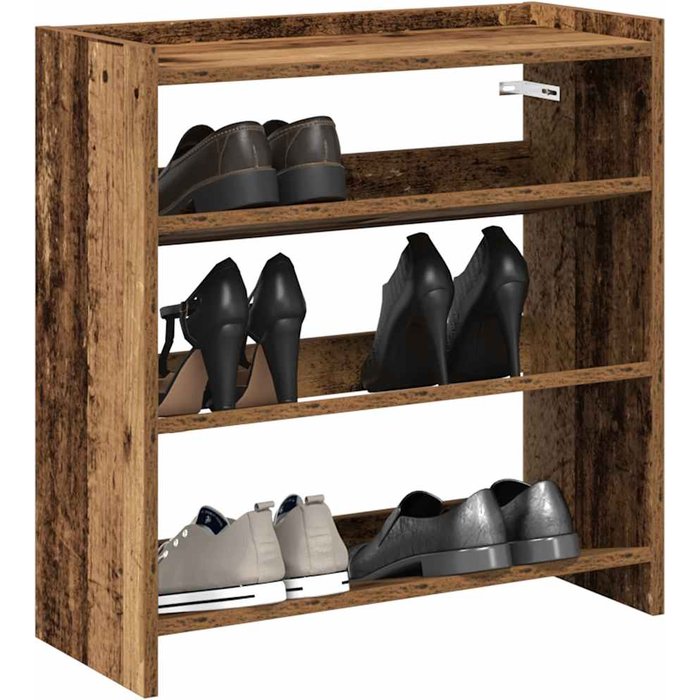 Zapatero, madera envejecida, 60x25x62 cm, madera de ingeniería.