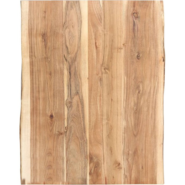 Tablero de mesa, madera maciza de acacia, 80 x (50-60) x 3,8 cm