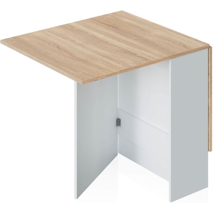 Mesa de comedor nolix blanco artik (blanco mate) - roble canadian 31 x 78 x cm