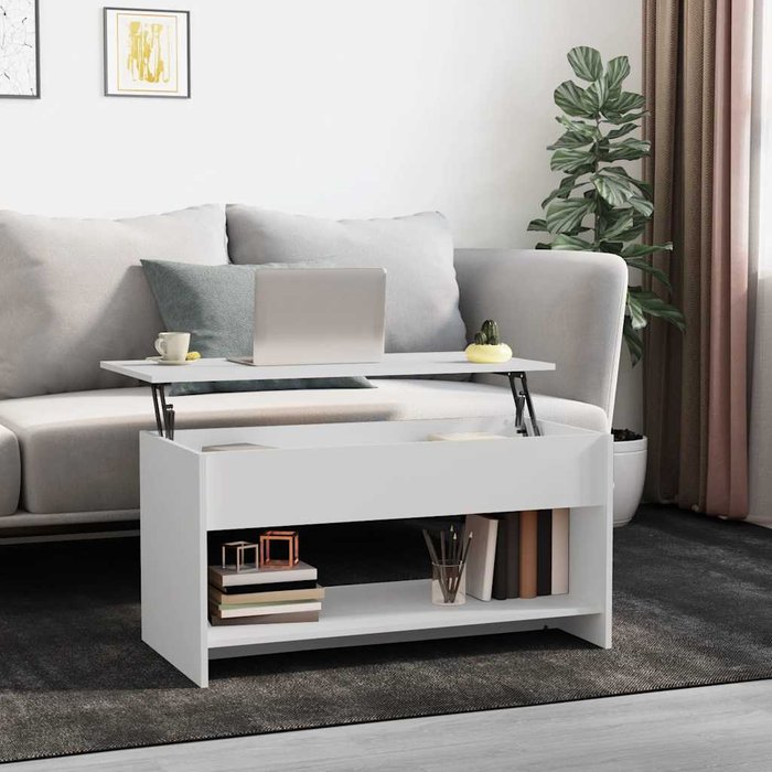 Maison exclusive - mesa de centro madera de ingeniería blanco 102x50x52,5 cm