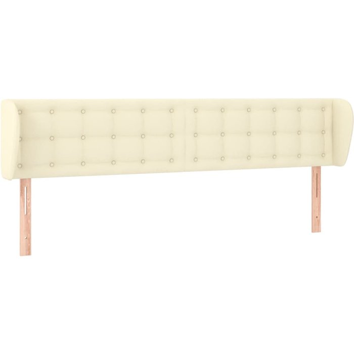 Cabecero cama - mueble cabecero de cuero sintético color crema 203x23x78/88 cm