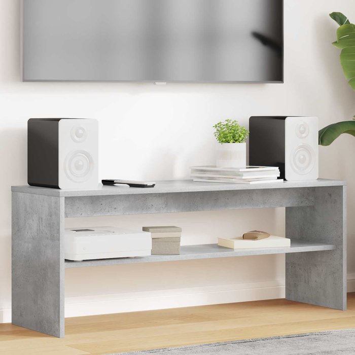 Mueble de tv, gris hormigón, 100 x 30 x 40 cm, madera de ingeniería