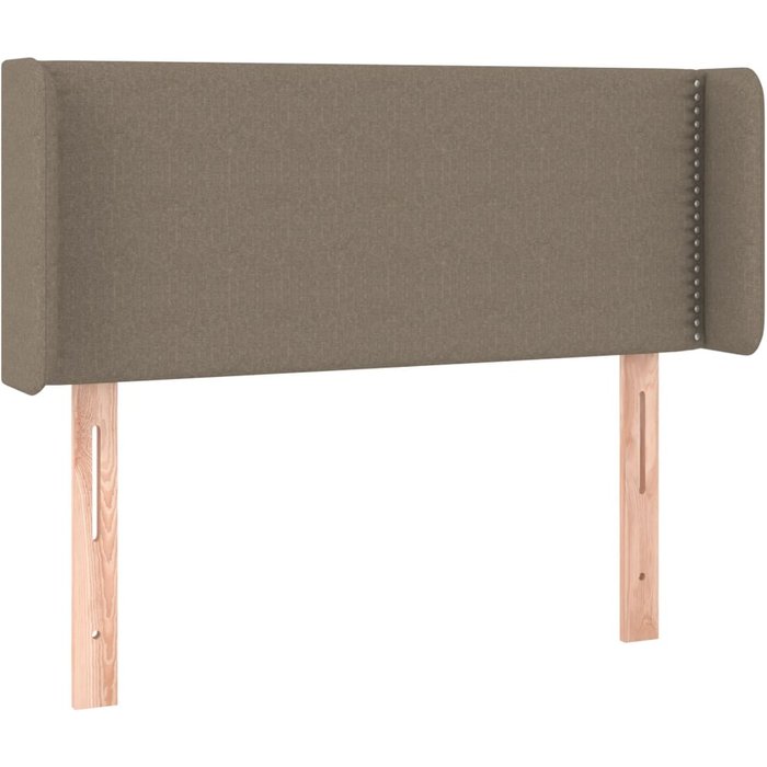 Cabecero cama - mueble cabecero de tela gris taupe 93x16x78/88 cm