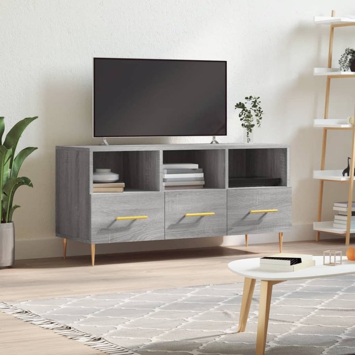 Vidaxl mueble de tv madera de ingeniería gris sonoma 102x36x50 cm