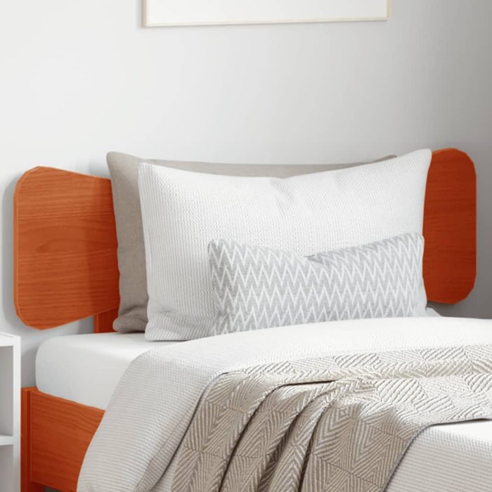 Cabecero de cama madera maciza de pino marrón cera 90 cm - comfortxl