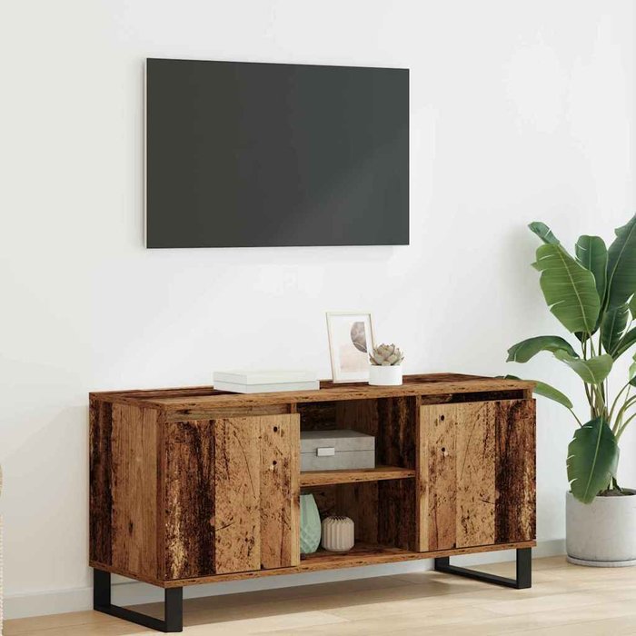 Gabinete de tv madera vieja 104 x 35 x 50 cm