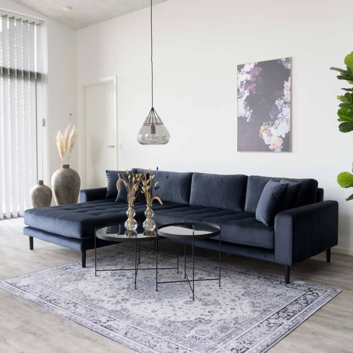 House nordic mesa de centro scarlett redonda color negro 70x40 cm