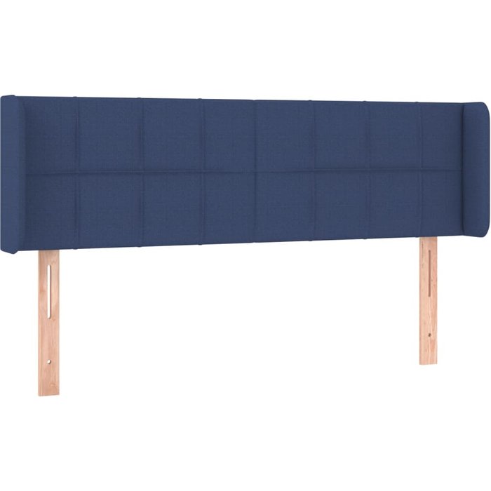 Cabecero de tela azul 147x16x78/88 cm - comfortxl