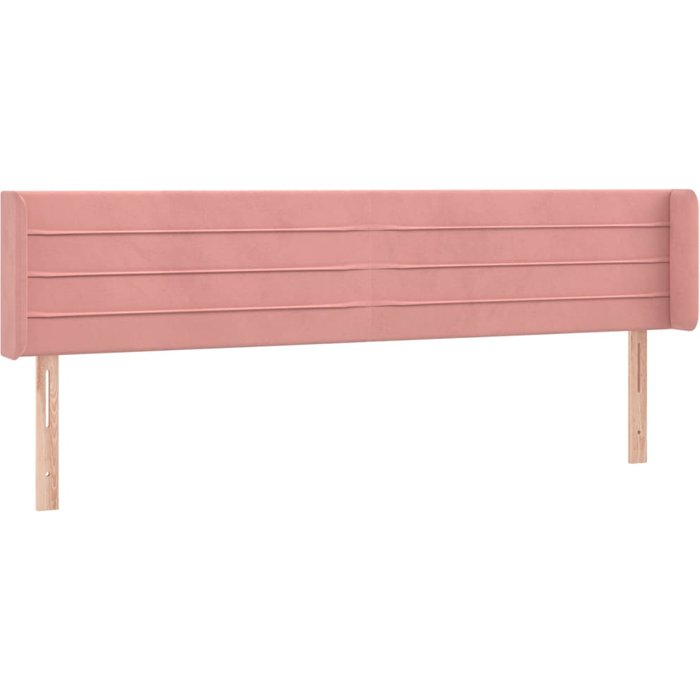 Cabecero de terciopelo rosa 163x16x78/88 cm - comfortxl