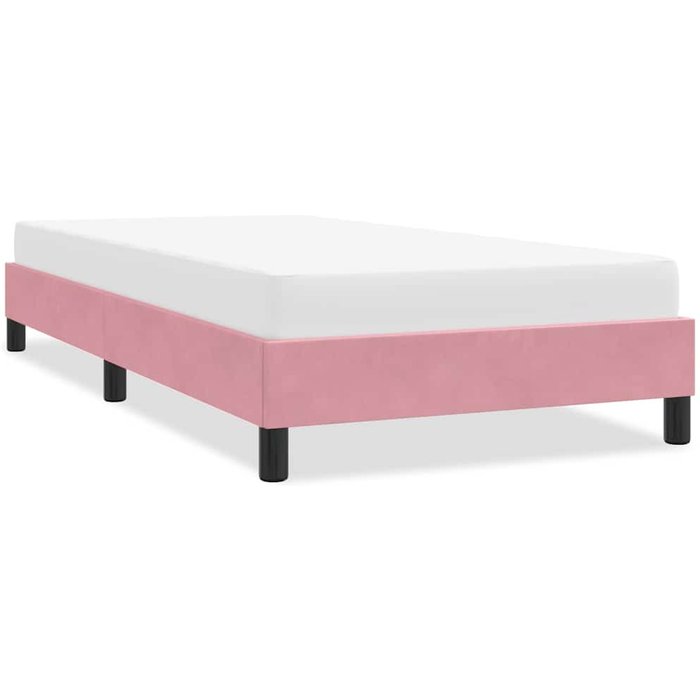 Maison exclusive - estructura de cama sin colchón terciopelo rosa 100x220 cm