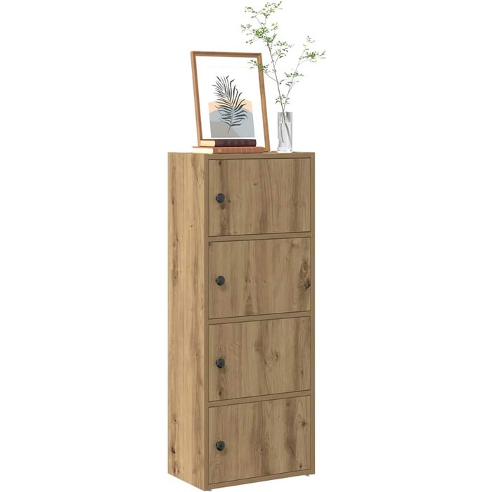 Librería artesanal de roble 40x24x102 cm de madera contrachapada