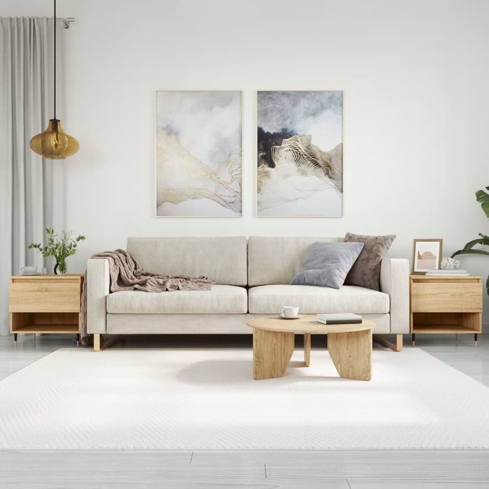 Mesas de centro 2 piezas roble sonoma 50x46x50 cm madera contrachapada