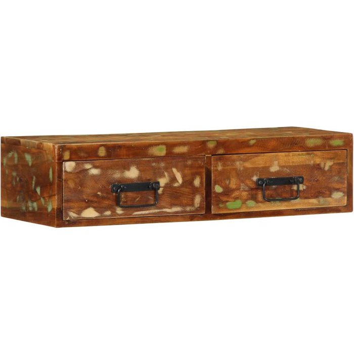 Mueble de tv de pared 80x30x19 cm madera maciza recuperada