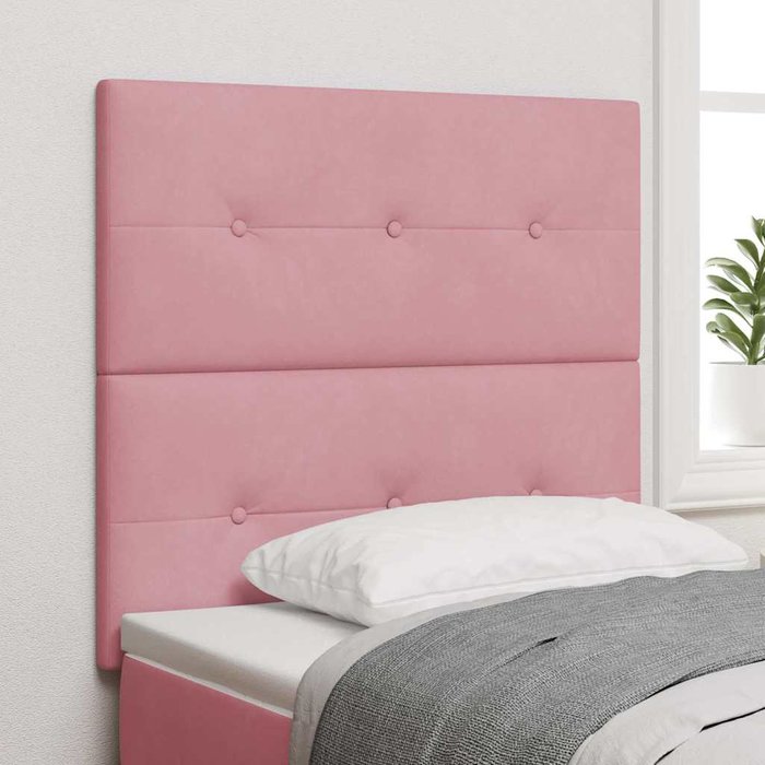 Maison exclusive - cabecero con cabecera rosa 100 cm terciopelo