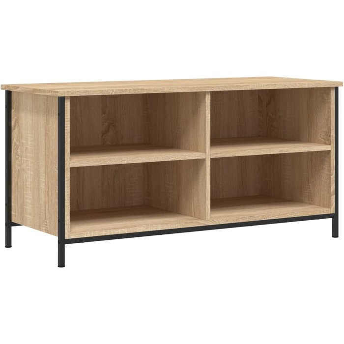 Mueble de tv de contrachapado de roble sonoma 100x40x50 cm - comfortxl