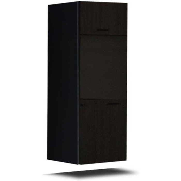 Mueble de salón negro colección cepto 37x91cm, 1 puerta, 1 estante.