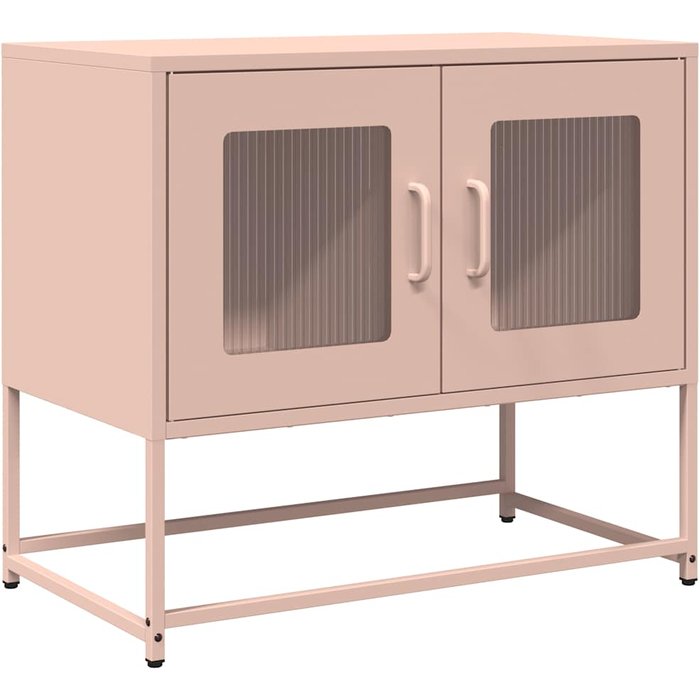 Mueble para tv acero laminado en frío rosa 68x39x60,5 cm - comfortxl