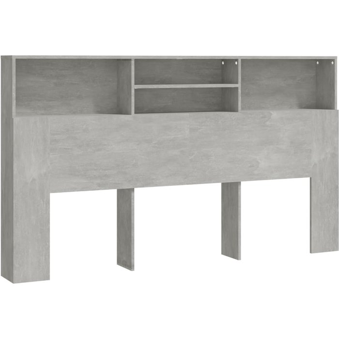 Mueble cabecero gris hormigón 180x19x103,5 cm - comfortxl