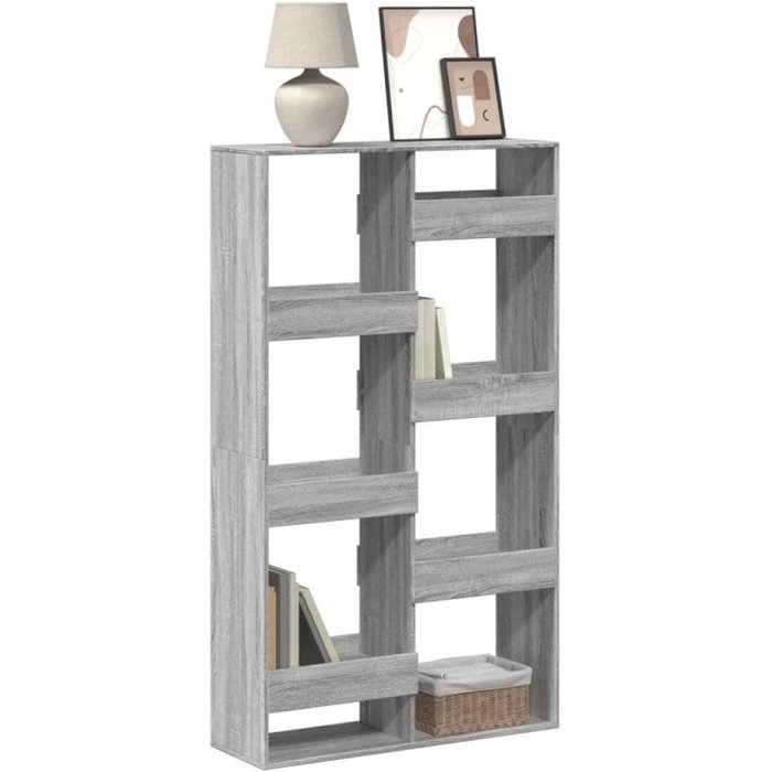 Estantería madera de ingeniería gris sonoma 100x33x175 cm vidaxl