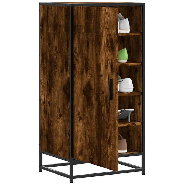 Estantería para zapatos roble ahumado 48x38x97,5 cm madera de ingeniería
