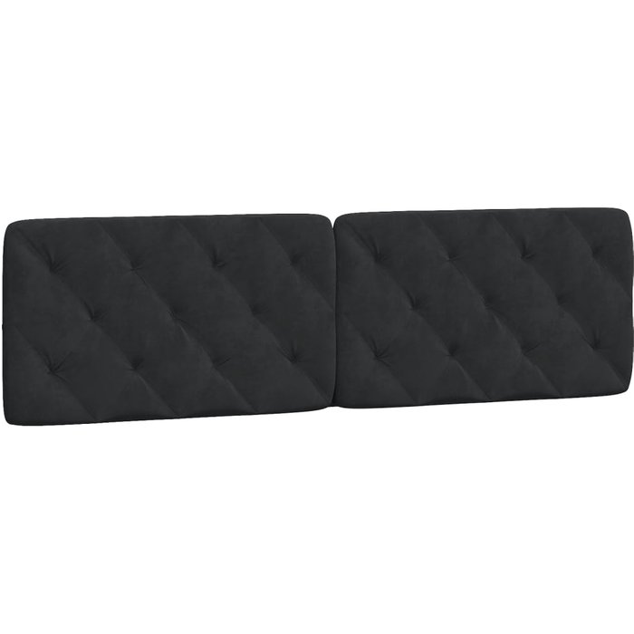 Cabecero de cama acolchado terciopelo negro 180 cm - comfortxl