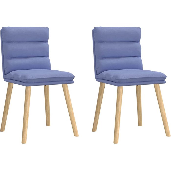 Pack 2 uds sillas de comedor | silla de cocina tela azul jeans cfw54243