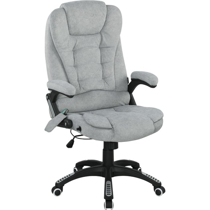 Silla de masaje vinsetto terciopelo estampado, pu gris 65x71x120 cm 921-171v96gy