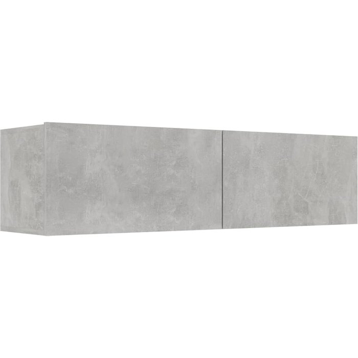 Mueble de tv de contrachapado gris hormigón 120x30x30 cm - comfortxl