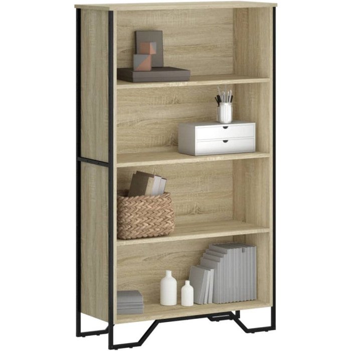 Estantería madera de ingeniería roble sonoma 80x31x137,5 cm vidaxl